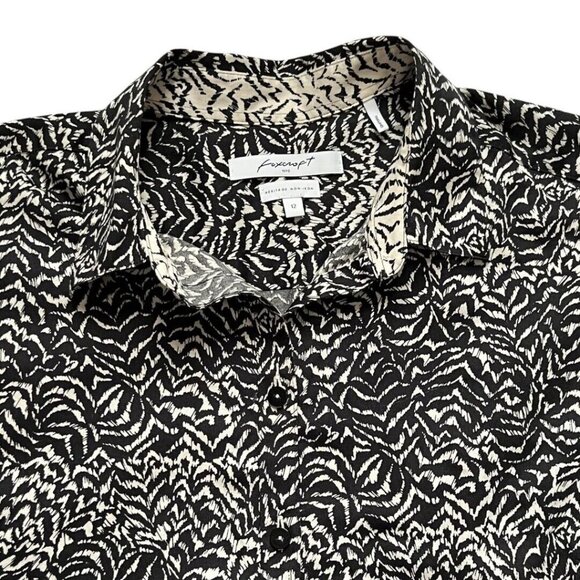 Foxcroft Ava Zebra Print Non Iron Heritage Women's Button Front Shirt SZ 12 - Picture 7 of 10